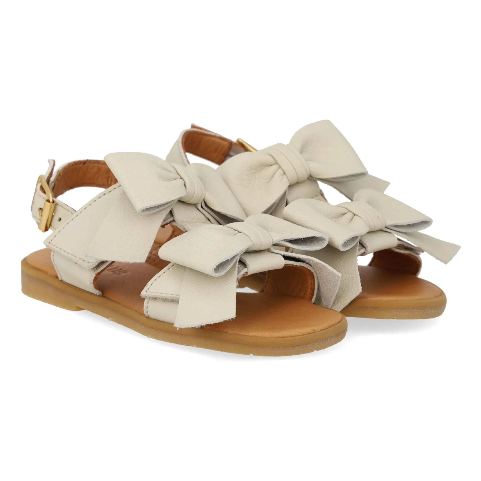Angulus Cream Knotted Sandals