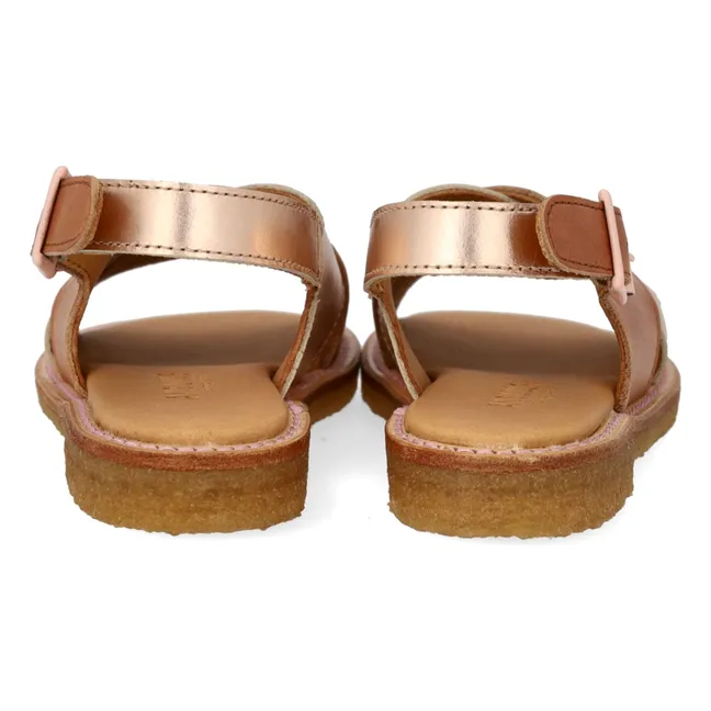 Contrast Sandals | Pink Gold