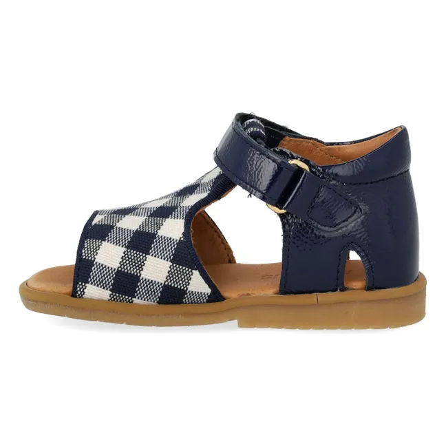 Gingham sandals | Navy blue