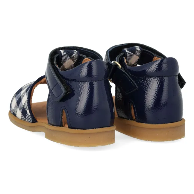 Gingham sandals | Navy blue