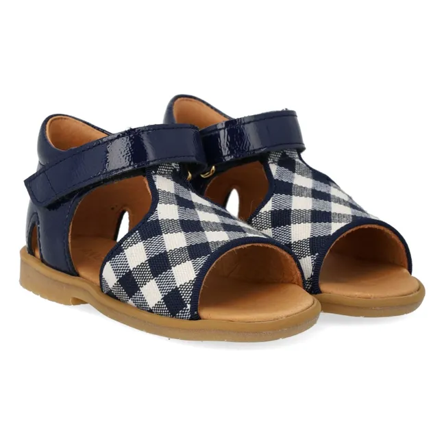 Sandales Vichy | Bleu marine