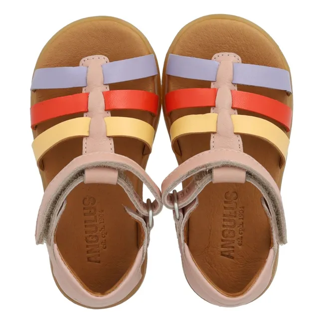 Sandales Color Block | Rose pâle