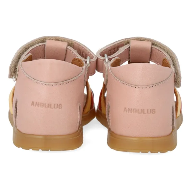 Sandales Color Block | Rose pâle