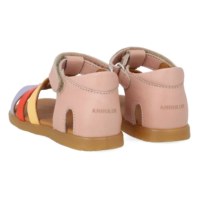 Sandales Color Block | Rose pâle