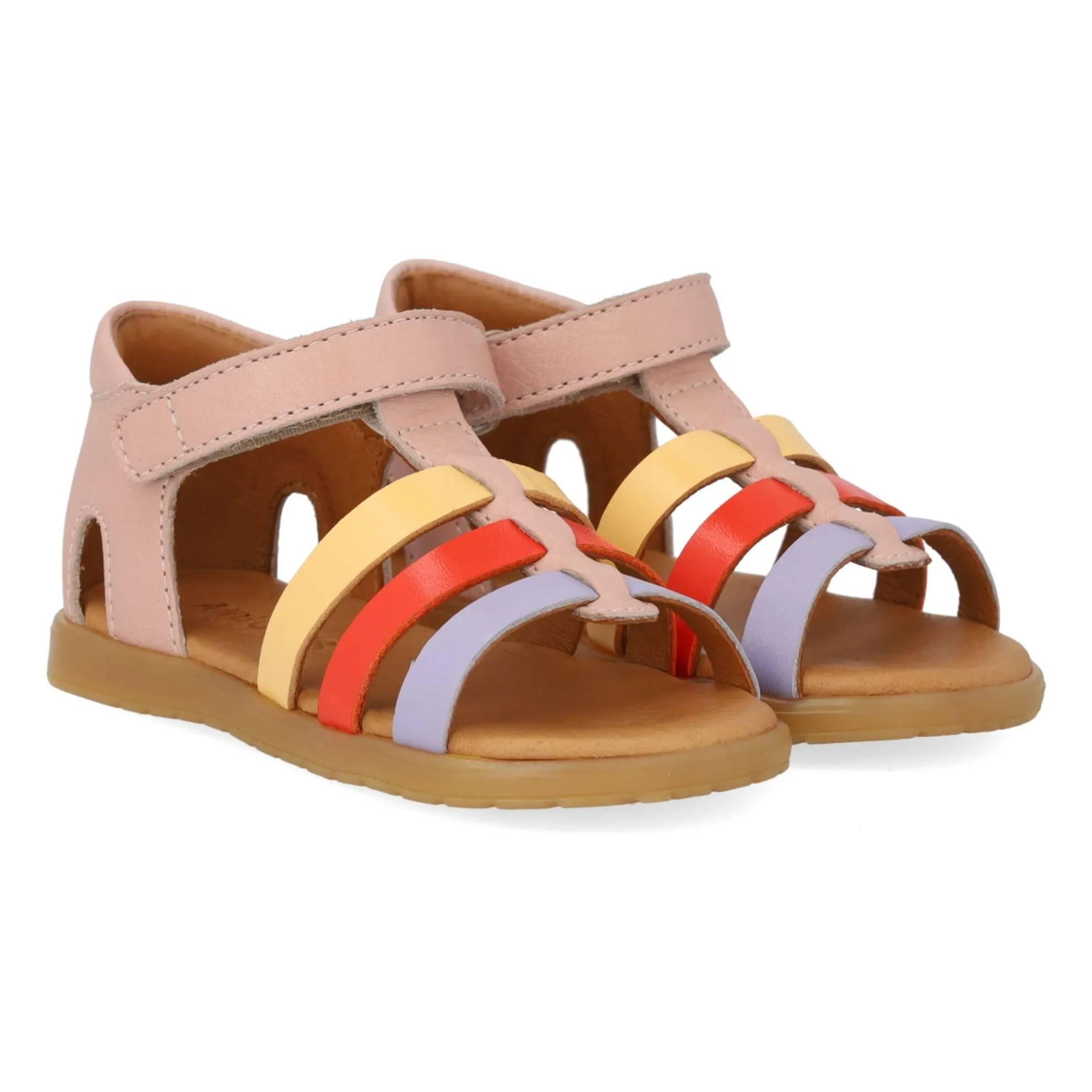 Sandales Color Block | Rose pâle- Image produit n°0