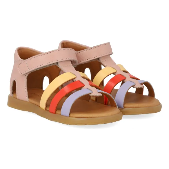 Sandalias Color Block | Rosa Pálido