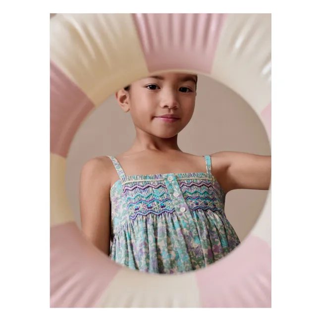 Vestido Liberty Passion de algodón orgánico | Verde agua