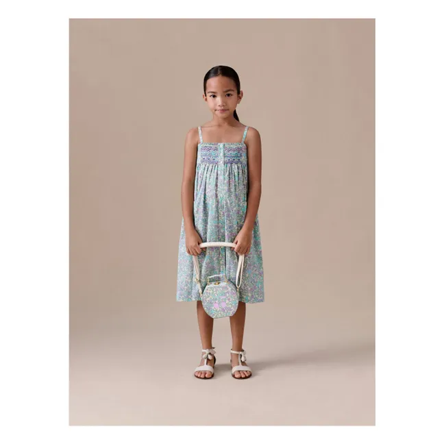 Vestido Liberty Passion de algodón orgánico | Verde agua