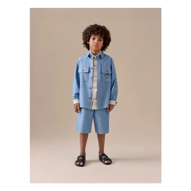 Camisa Eddy Chambray de algodón orgánico | Azul