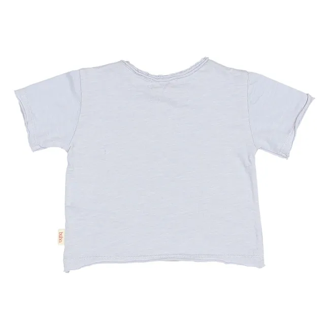 T-shirt Pieuvre Coton Bio | Bleu pâle