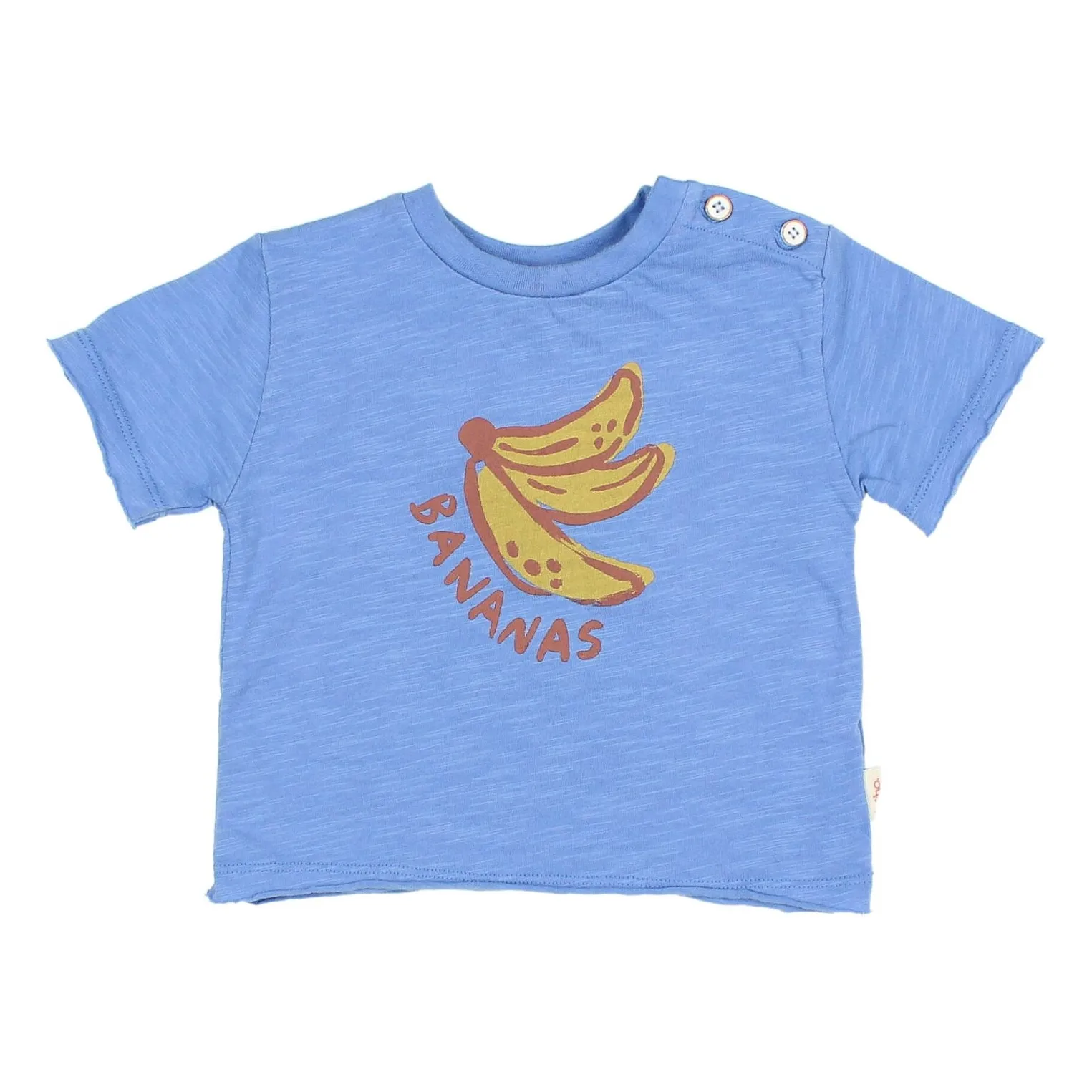 Búho - T-shirt Manches Courtes Bébé Coton Biologique Bleu Indigo 6 Mois