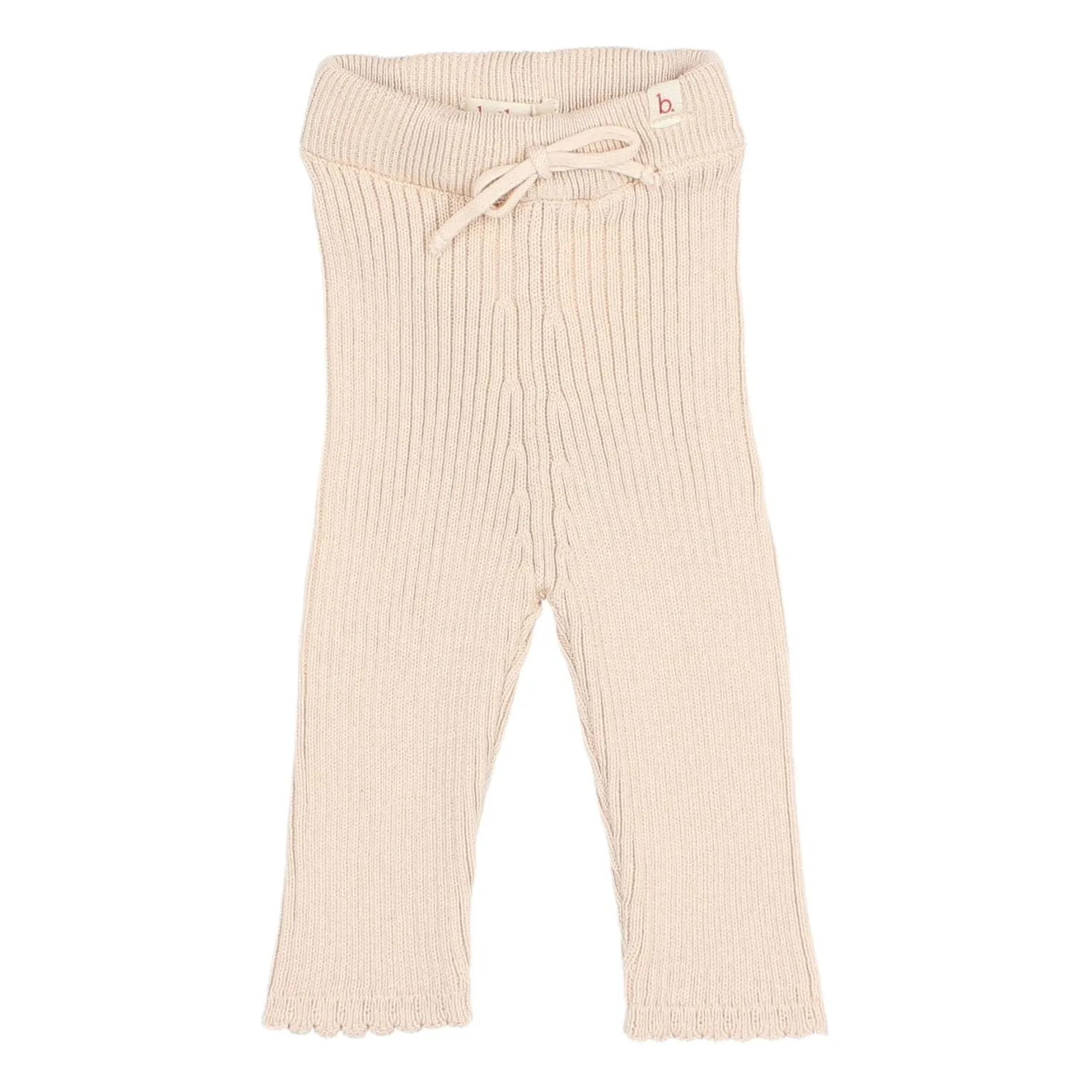 Búho Pale Pink Ribbed Organic Cotton Legging