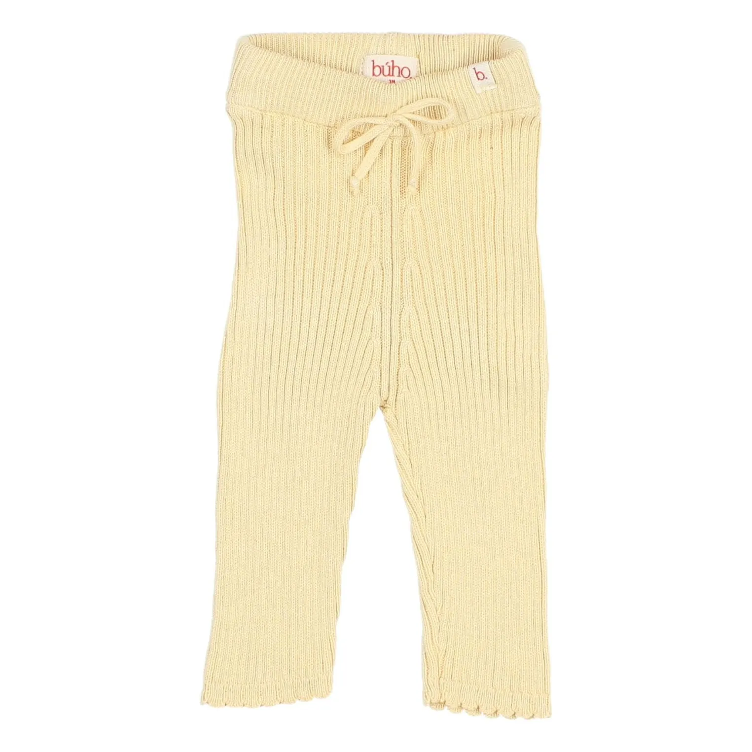 Búho Yellow Ribbed Organic Cotton Legging