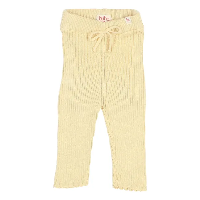 Legging Côtelé Coton Bio | Jaune