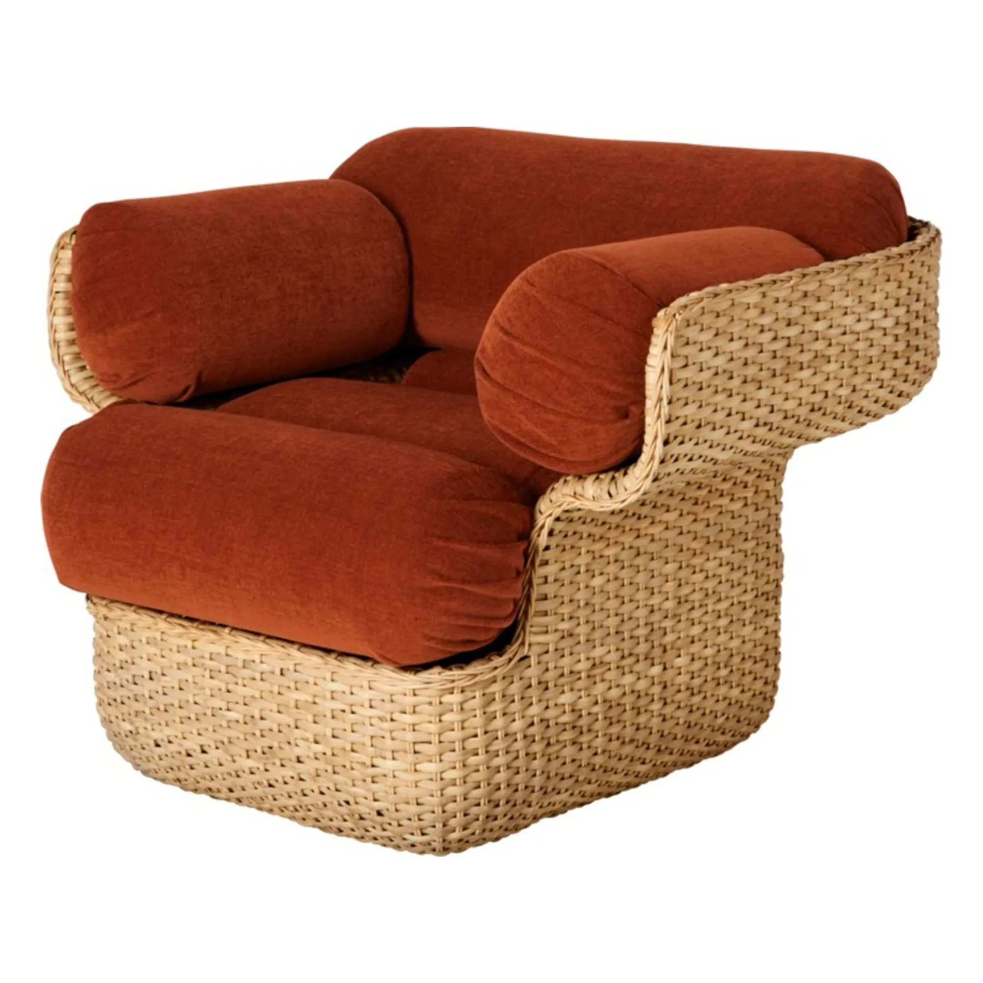 Gubi Rust Basket Lounge Chair, Joe Colombo