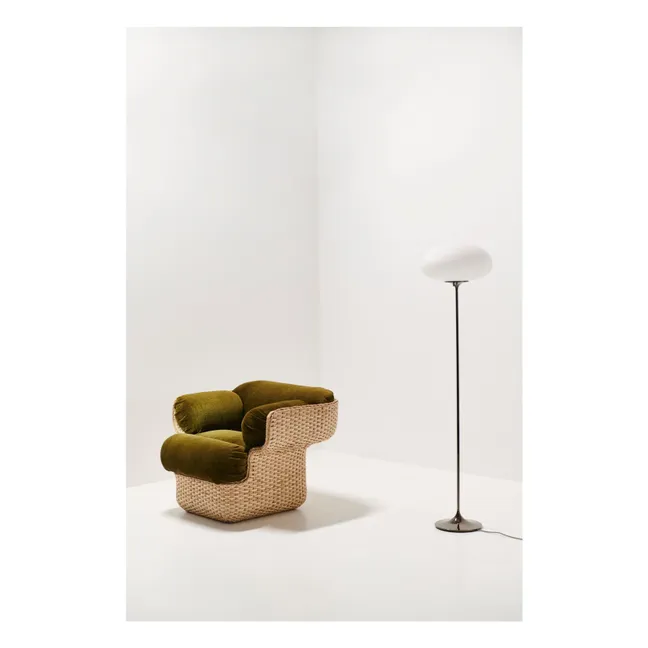 Fauteuil Lounge Basket, Joe Colombo | Vert kaki