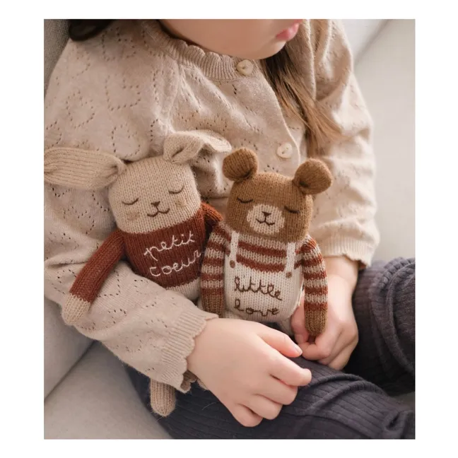 Peluche Little Heart Rabbit | Beige