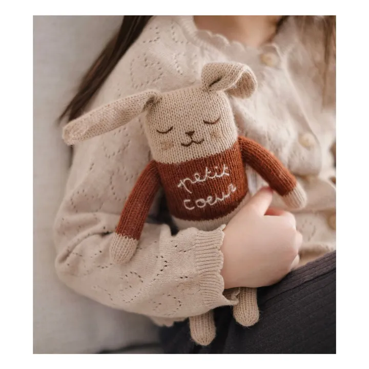 Peluche Little Heart Rabbit | Beige- Imagen del producto n°3