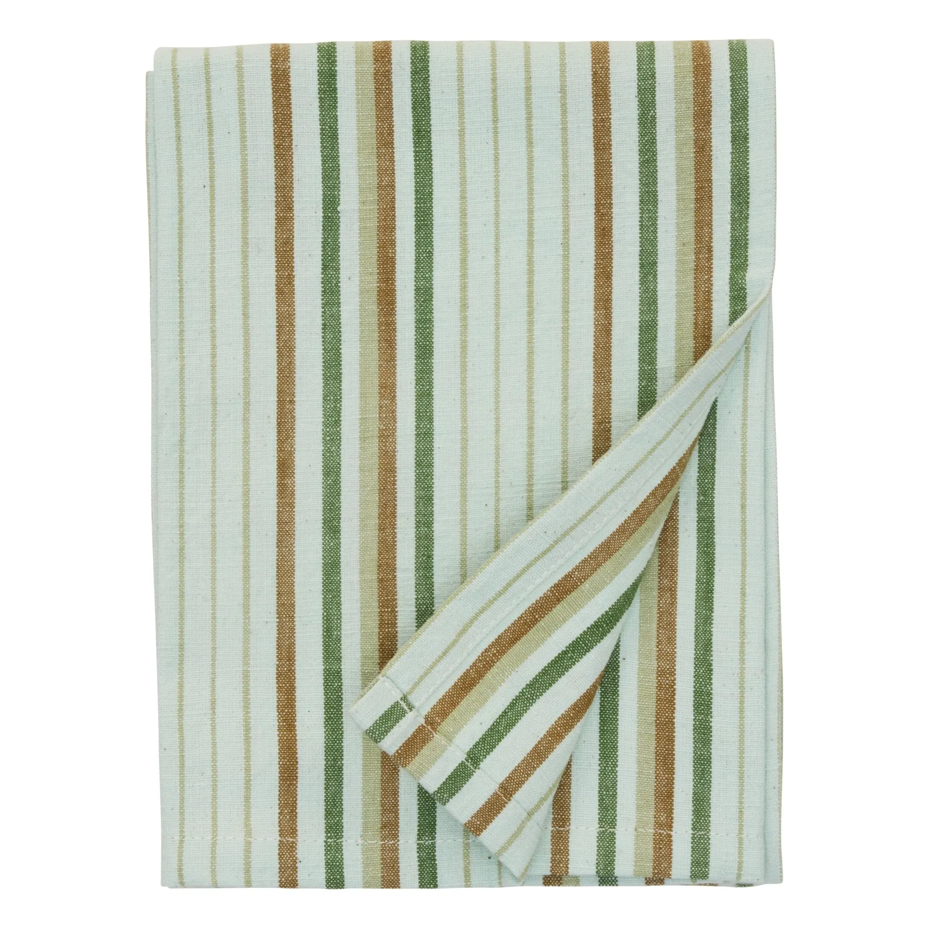 Torchon à rayures fines  | Vert- Image produit n°0
