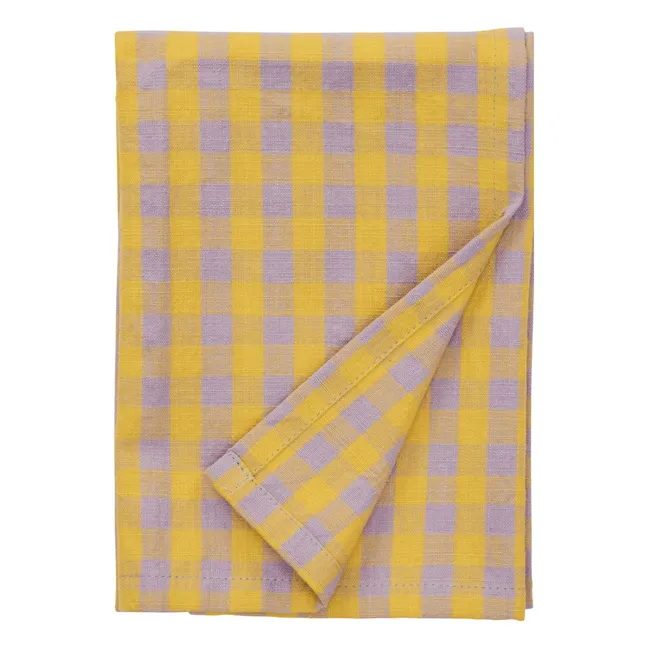 Torchon à carreaux  | Jaune