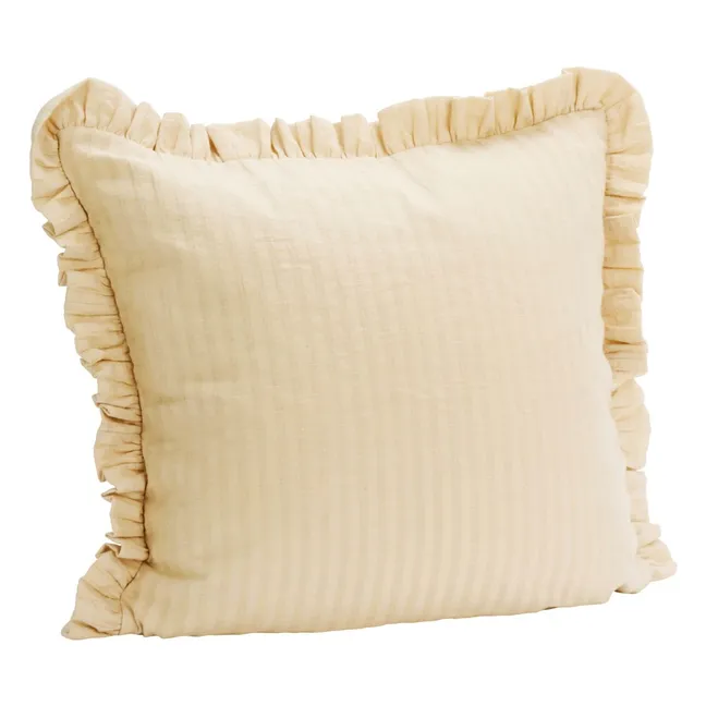 Housse de coussin à volants | Jaune