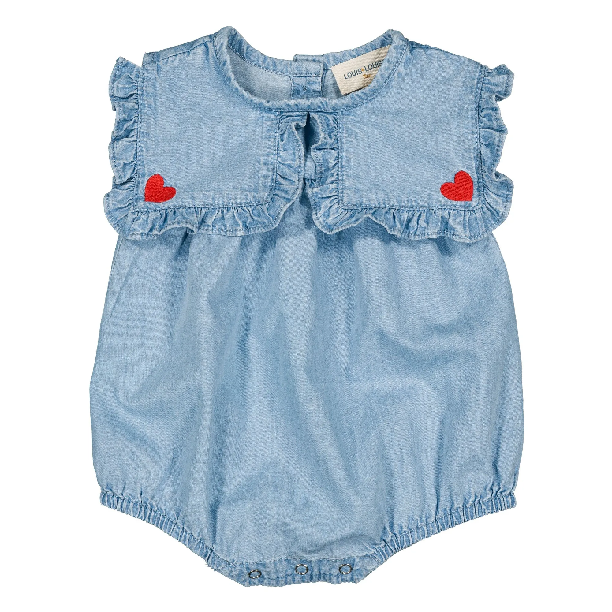 Louis Louise Light Blue Celesta Chambray Romper