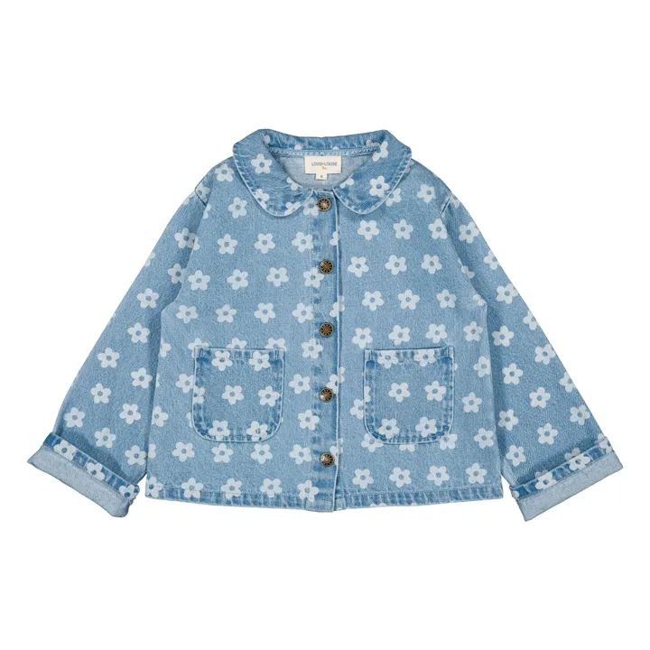 Chaqueta vaquera Marrón Flores | Azul Claro- Imagen del producto n°0