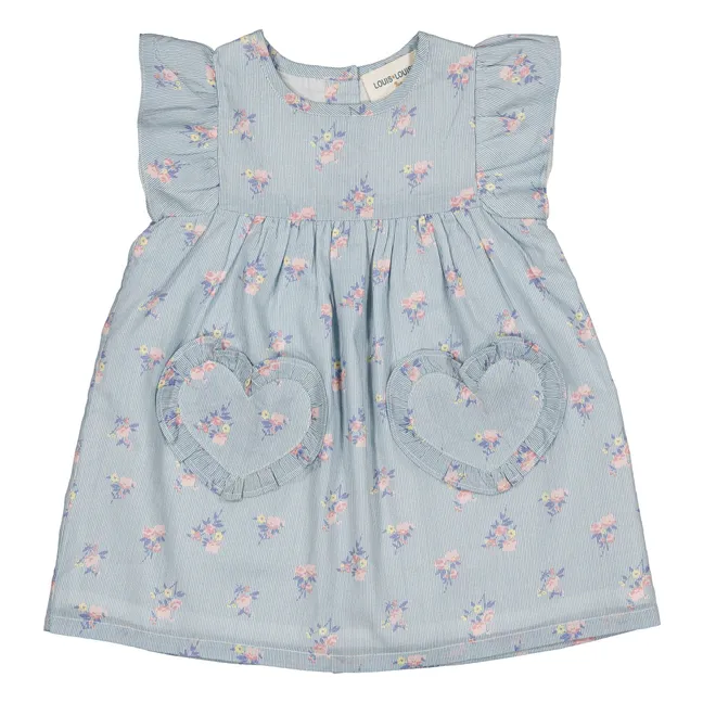 Vestido Ethie Bouquets | Azul Pálido