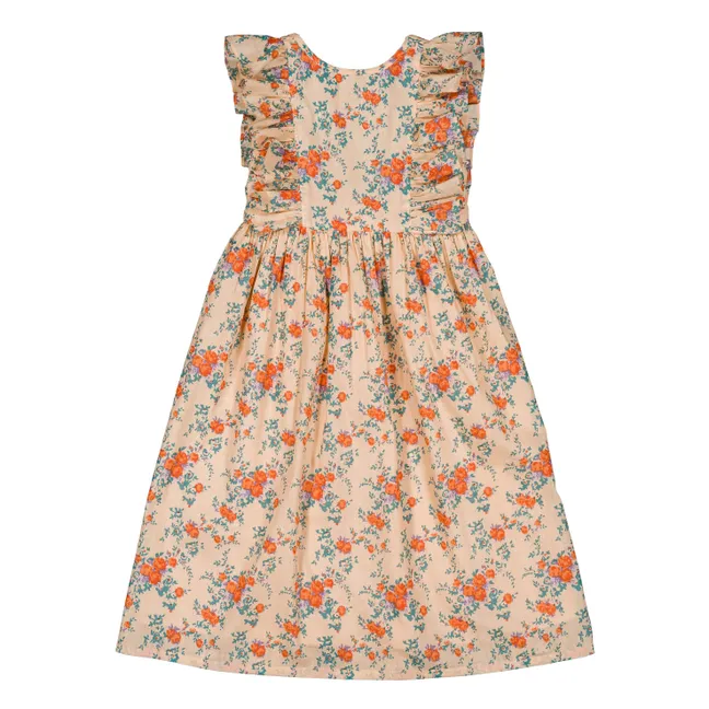 Robe Arlette Fleurie | Beige rosé