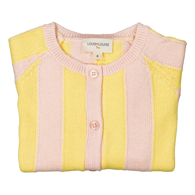 Striped Gulsah Cardigan | Yellow