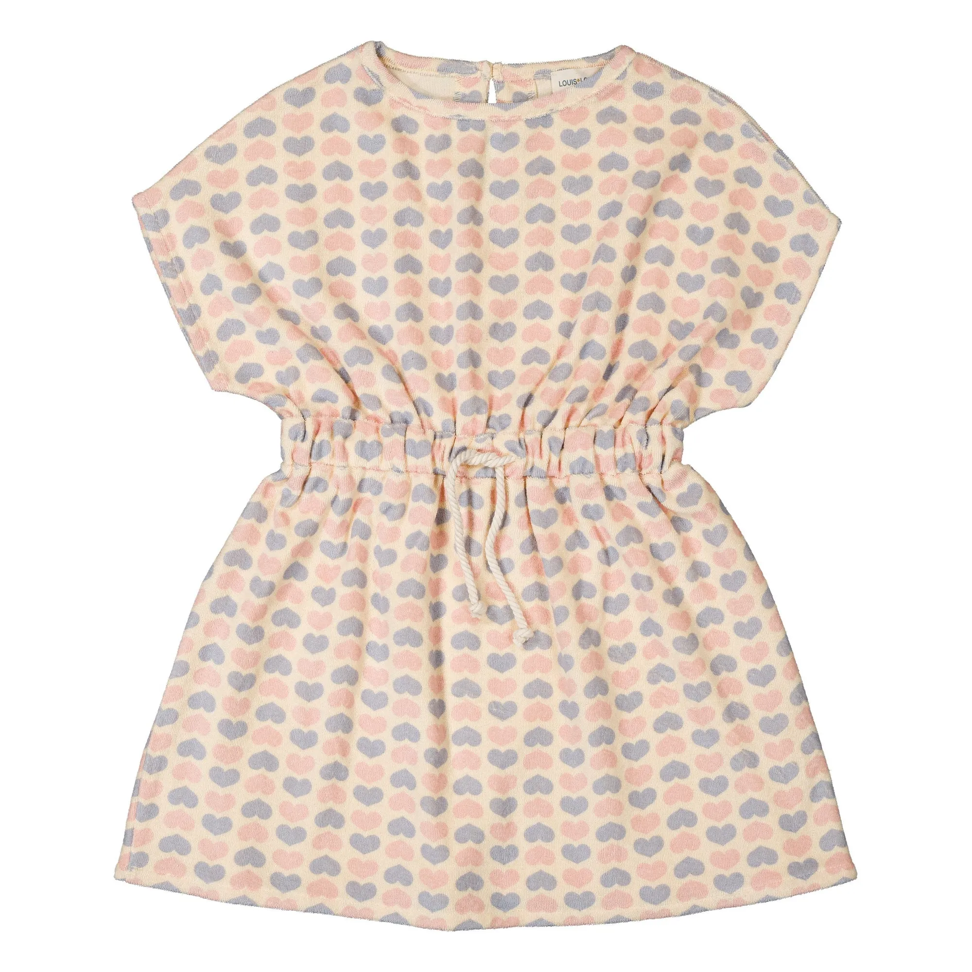 Louis Louise Pale Pink Abbie Cœurs Eponge Dress