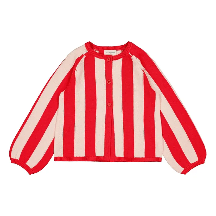 Cárdigan de rayas Gulsah | Rojo- Imagen del producto n°0