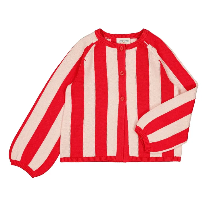 Cárdigan de rayas Gulsah | Rojo- Imagen del producto n°3