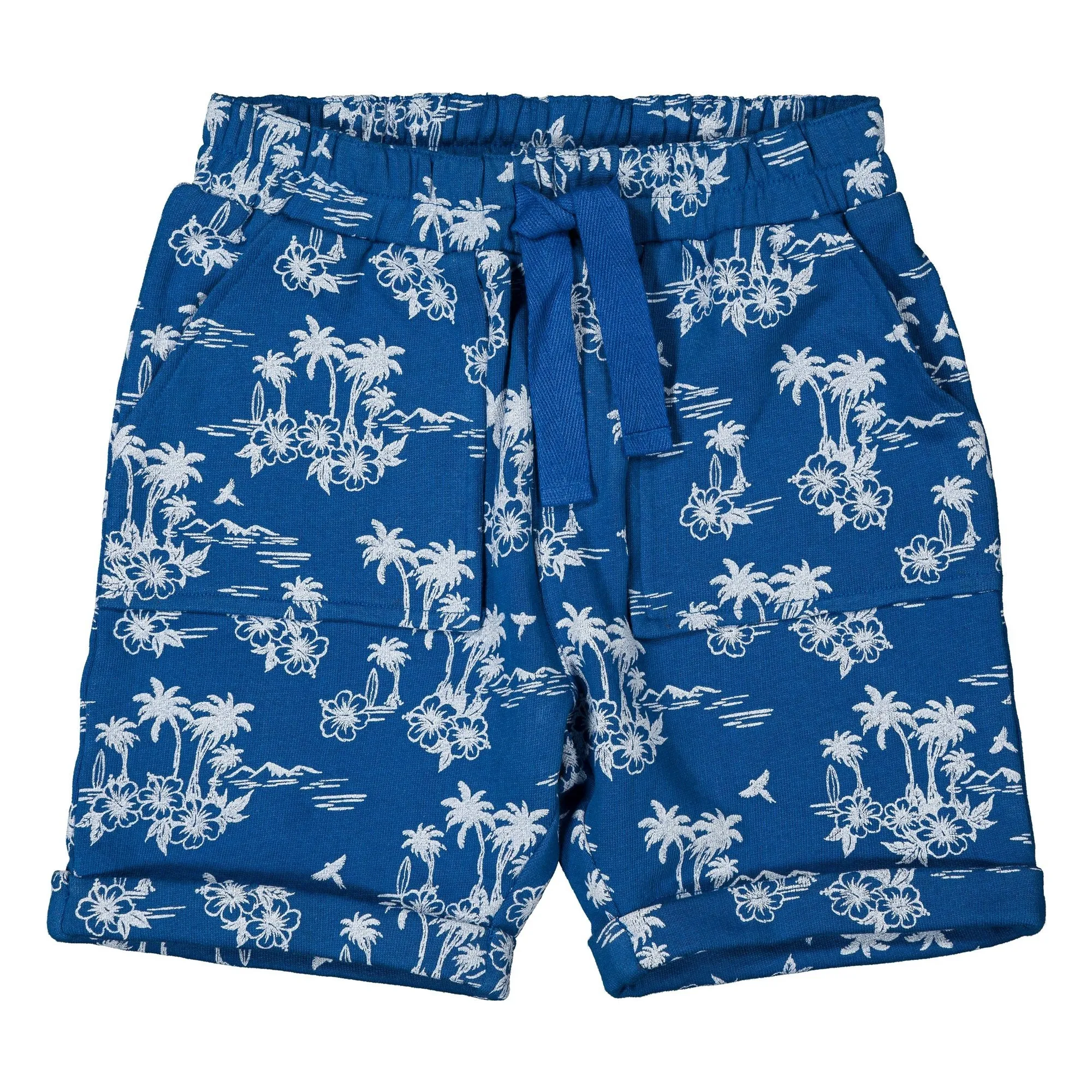 Louis Louise Boys Indigo Brooklyn Hawaiian Fleece Bermuda Shorts