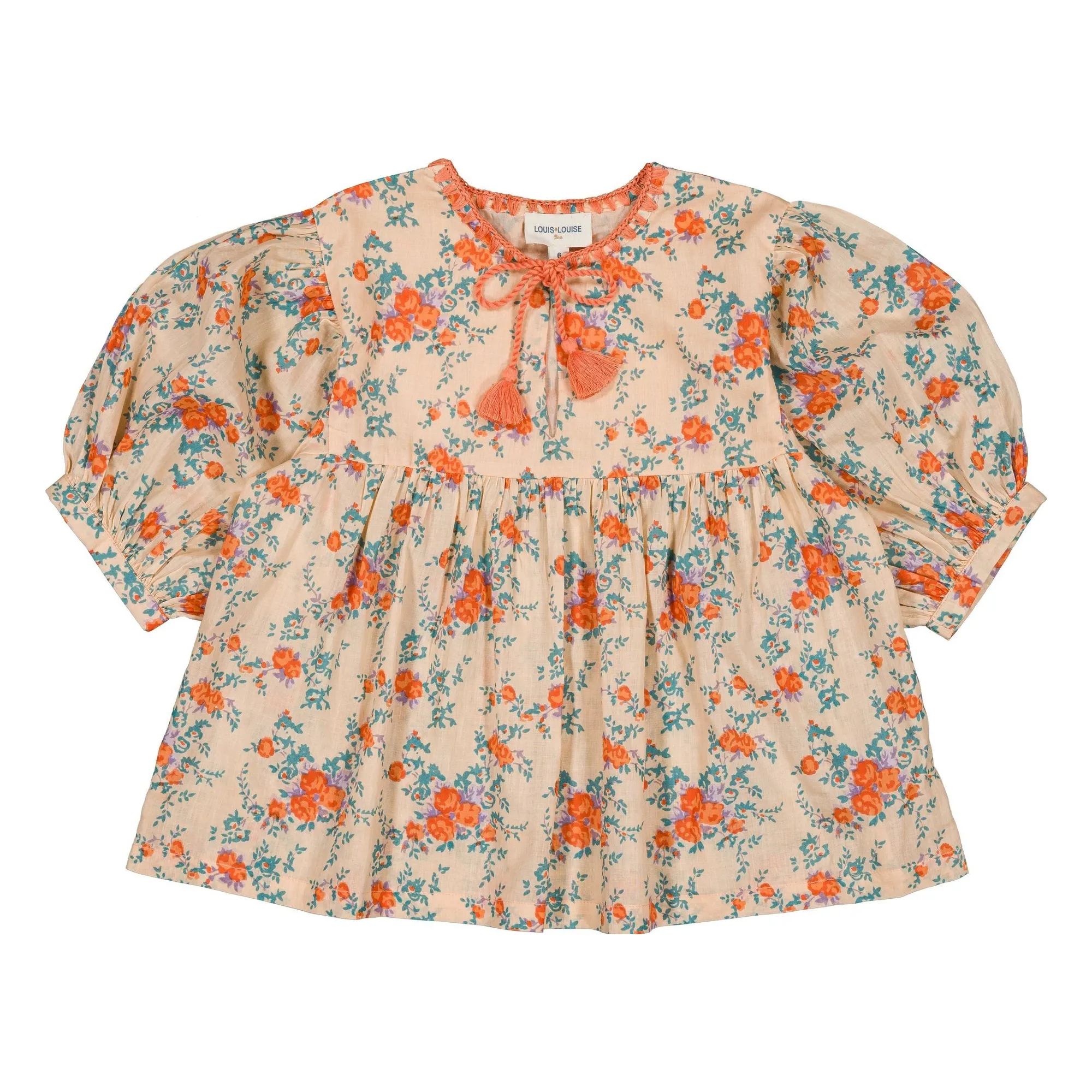 Louis Louise Beige Pink Blouse Poonam Fleurie