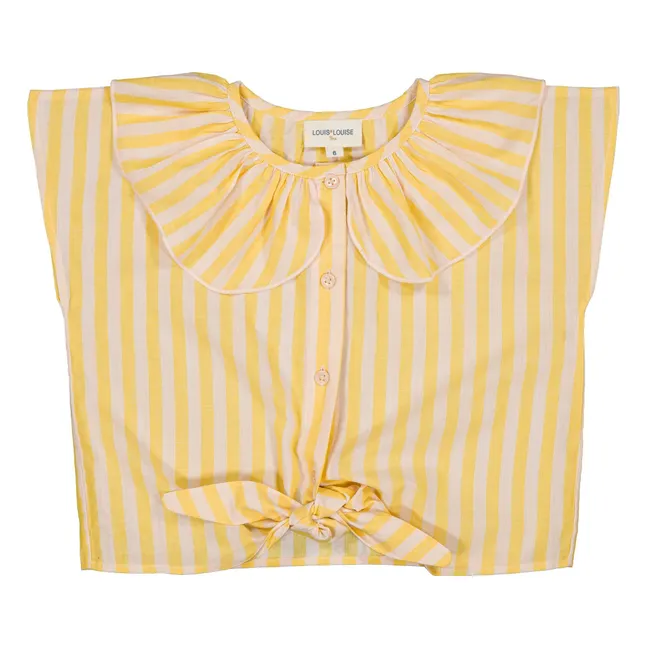 Abril blusa de rayas | Amarillo
