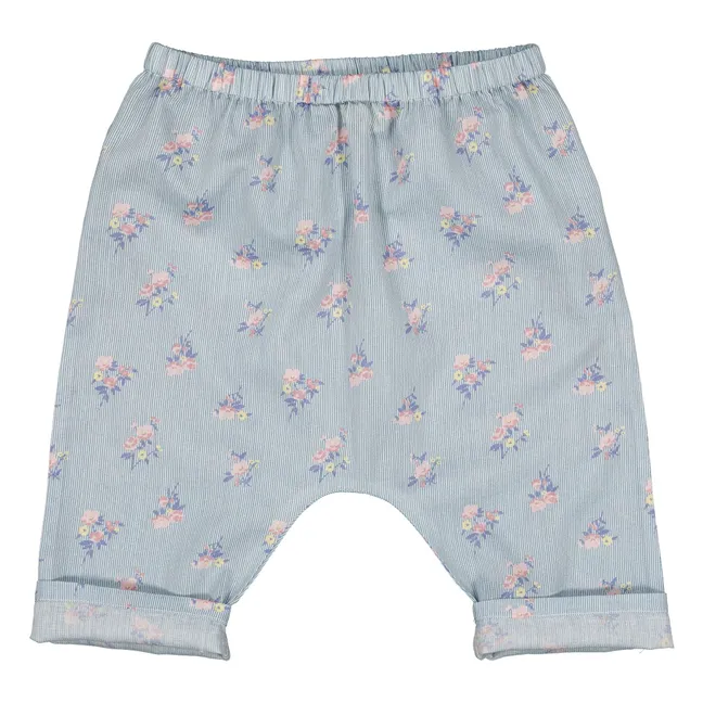 Pantalon Jungle Rayé | Bleu gris