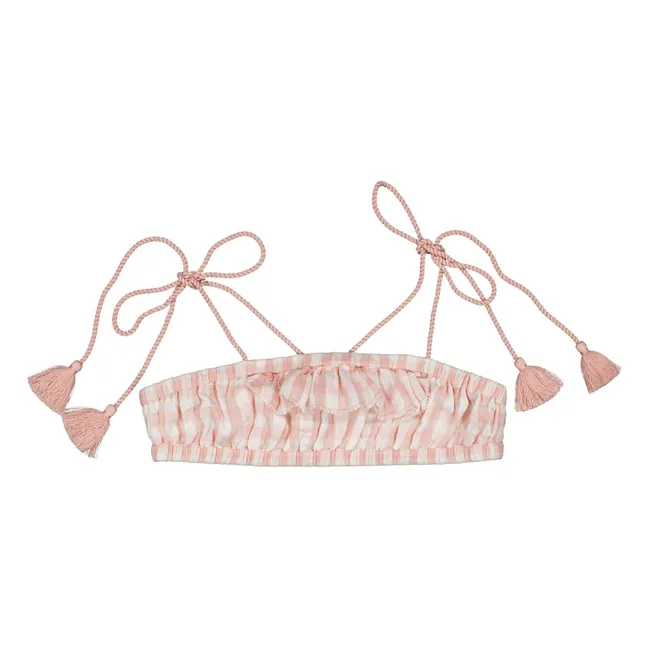 Bañador 2 piezas Vichy Wave | Rosa Pálido