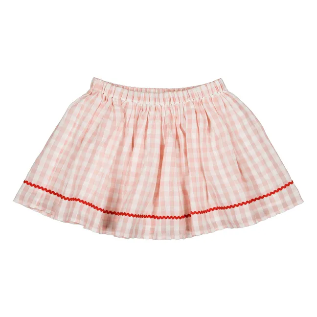 Jupe Opéra Carreaux | Rose pâle