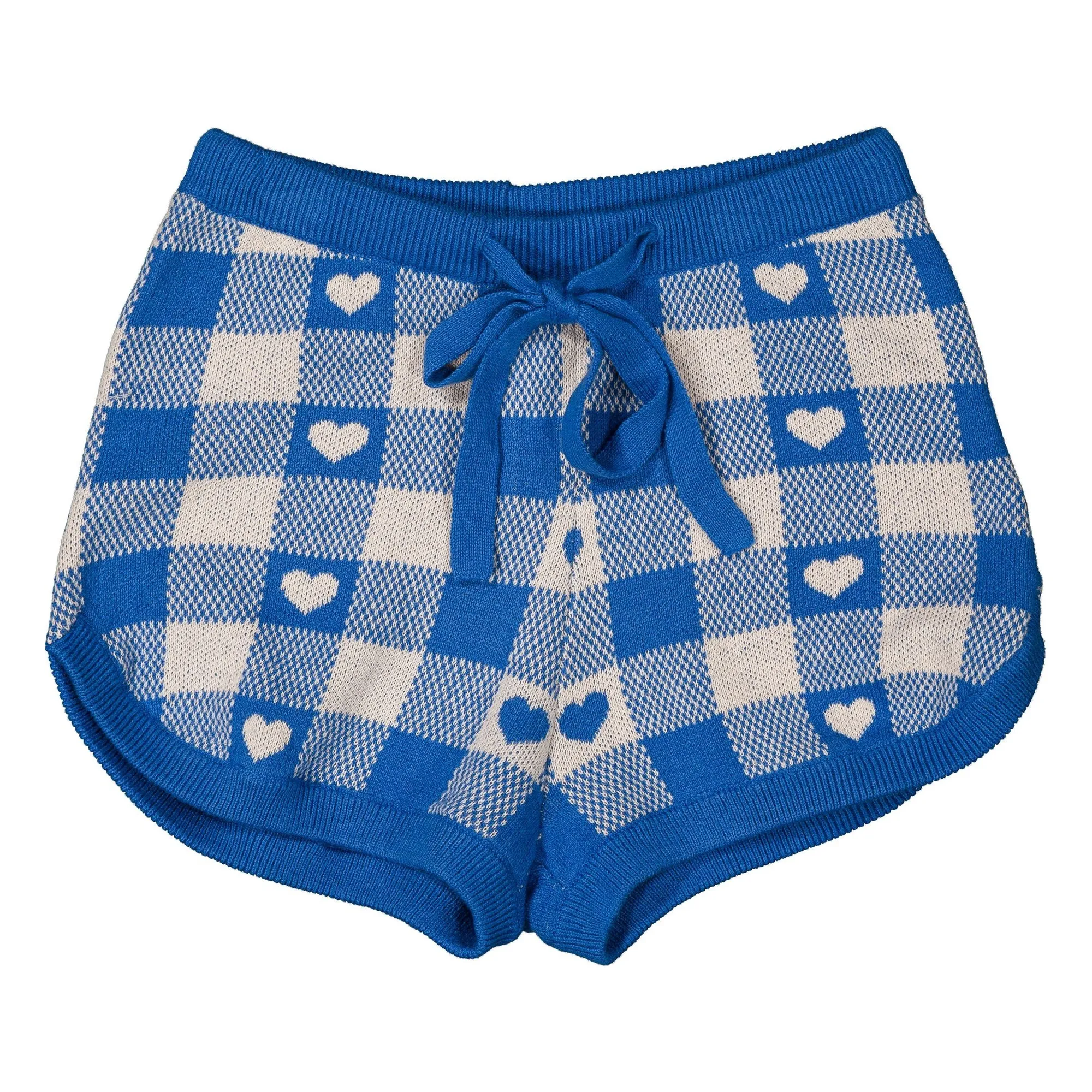 Louis Louise Royal Blue Iris Plaid Shorts