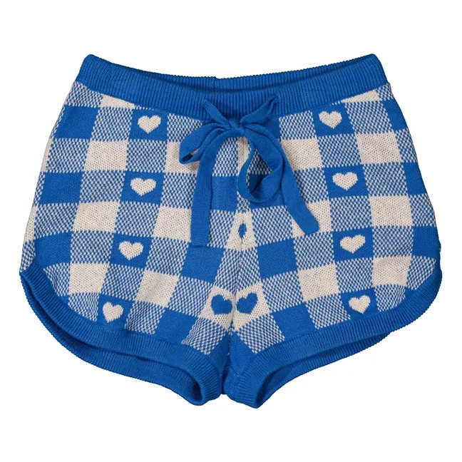 Iris plaid shorts | Royal blue