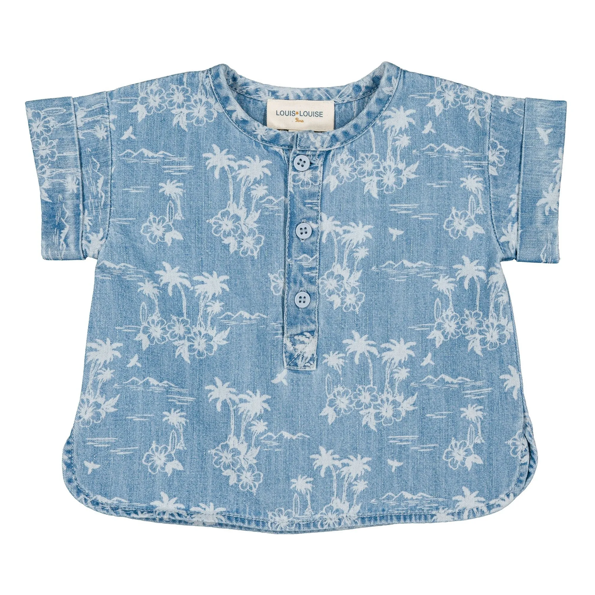 Louis Louise Light Blue Saul Hawaii Denim Shirt