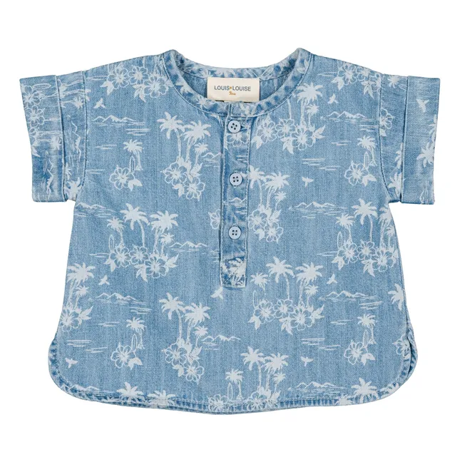 Chemise Denim Saul Hawaï | Bleu Clair