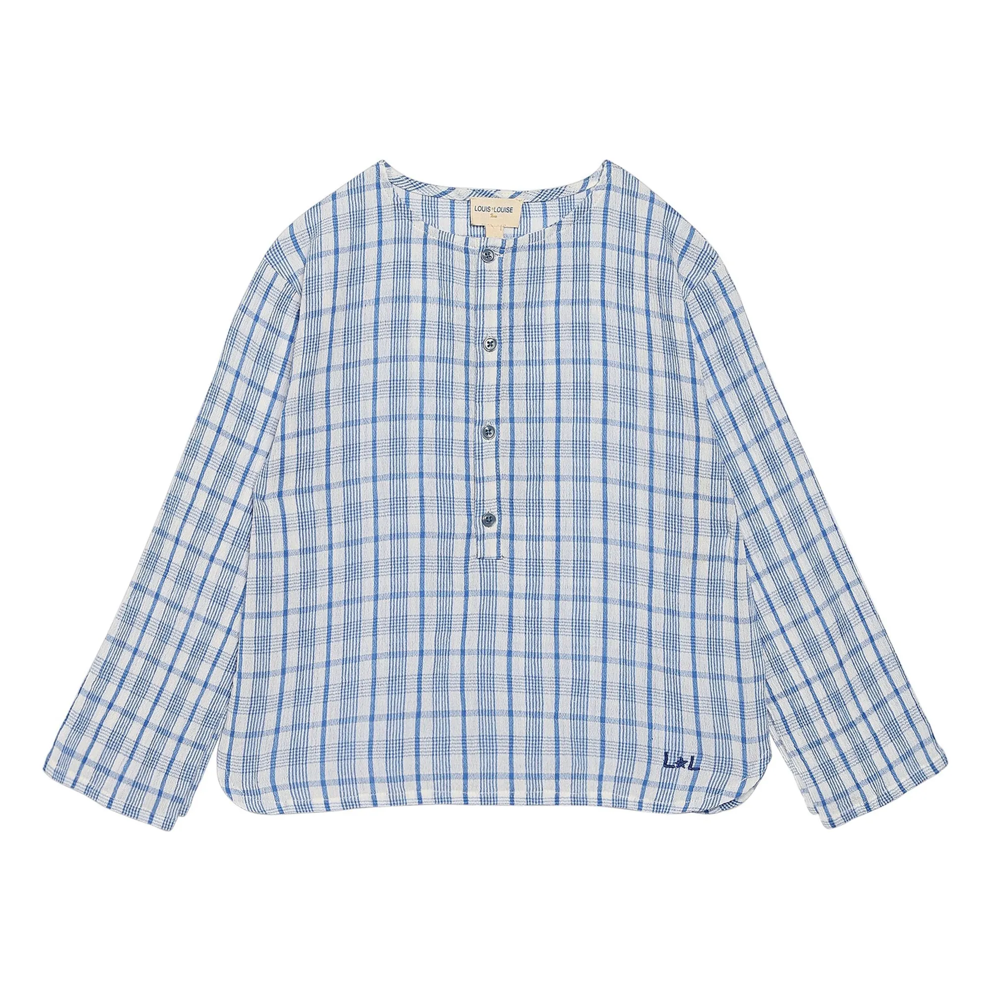 Louis Louise Blue Kurta Uncle Carreaux