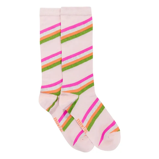 Joyz Striped Socks | Pink