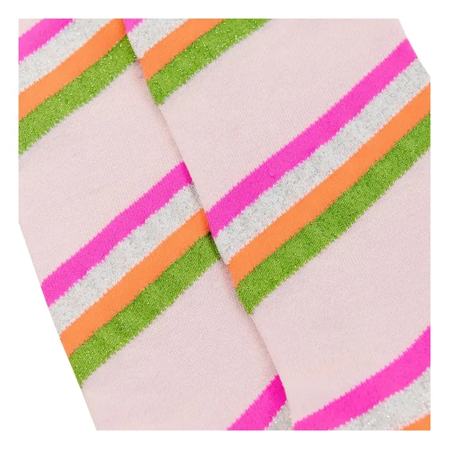 Joyz Striped Socks | Pink