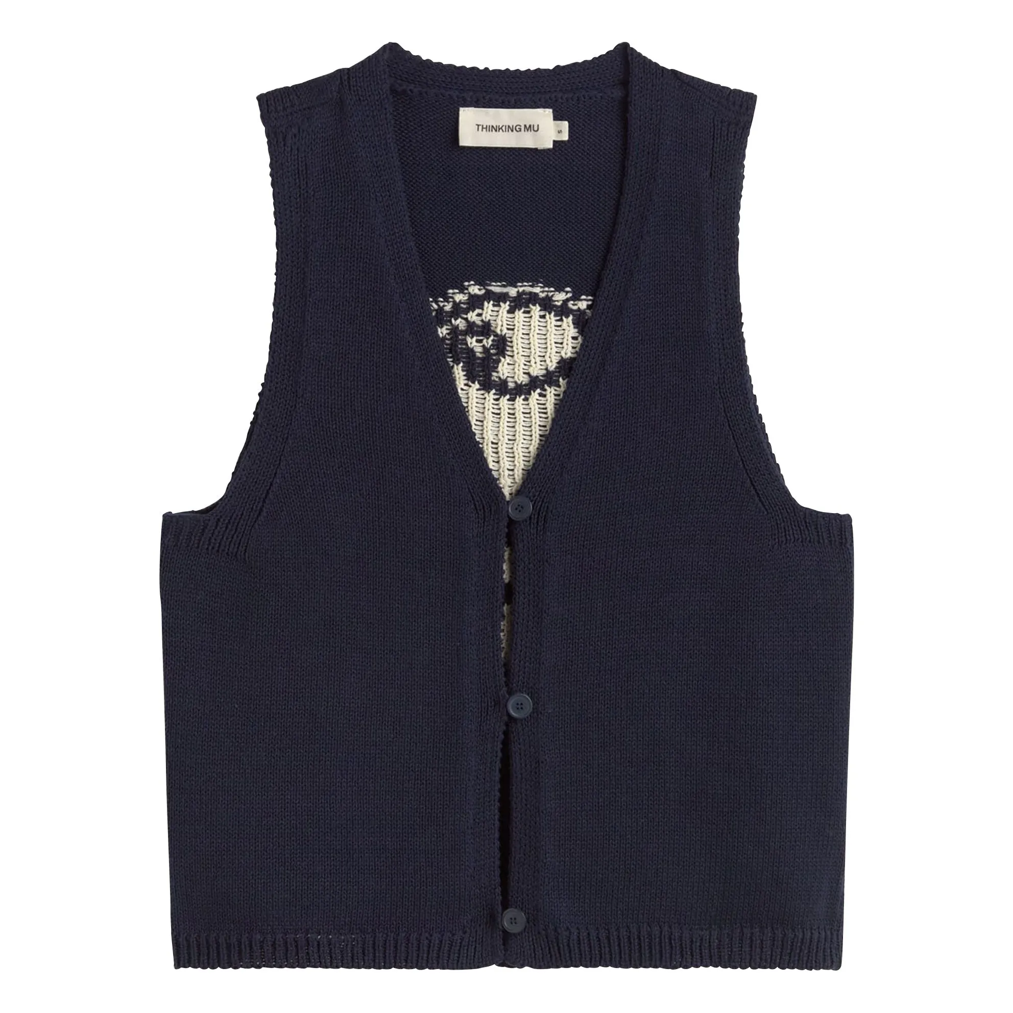 Thinking Mu Navy Blue Rob Fish Organic Cotton Jacket