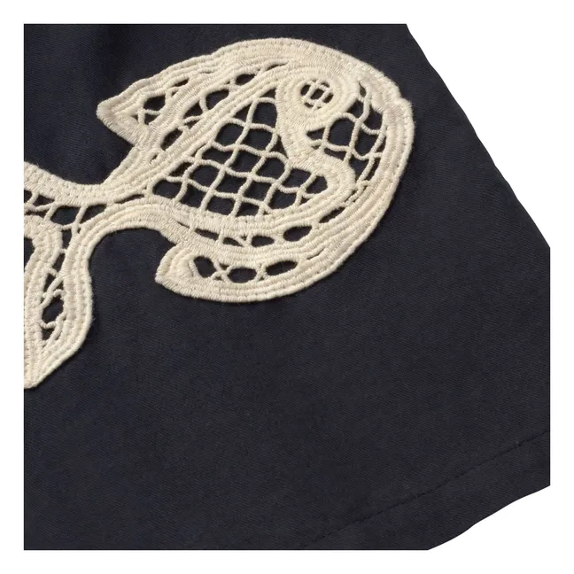 Chemise Ane Fish Coton Bio | Bleu marine