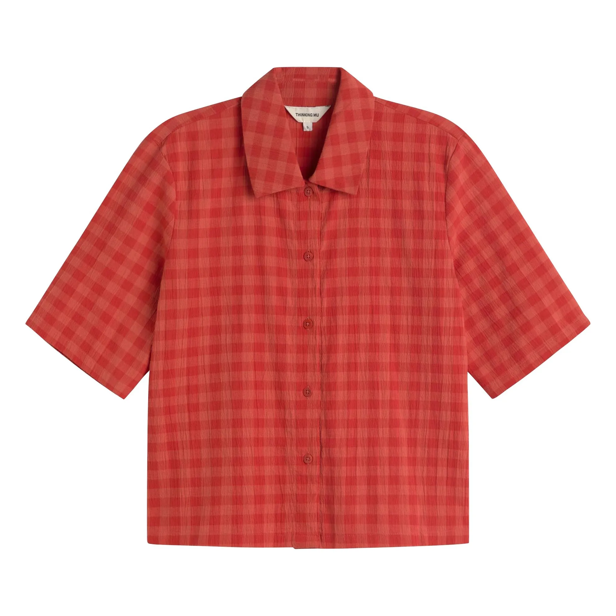 Chemise Carreaux Ane Coton Bio | Rouge- Image produit n°0