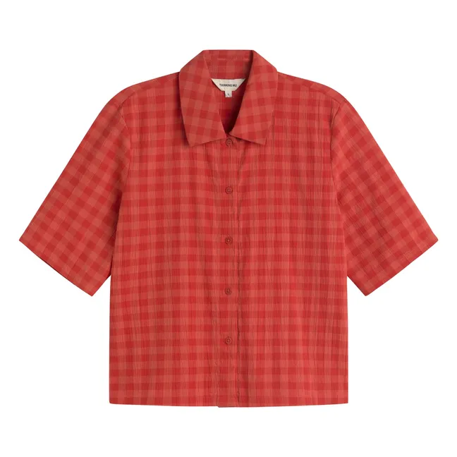 Chemise Carreaux Ane Coton Bio | Rouge